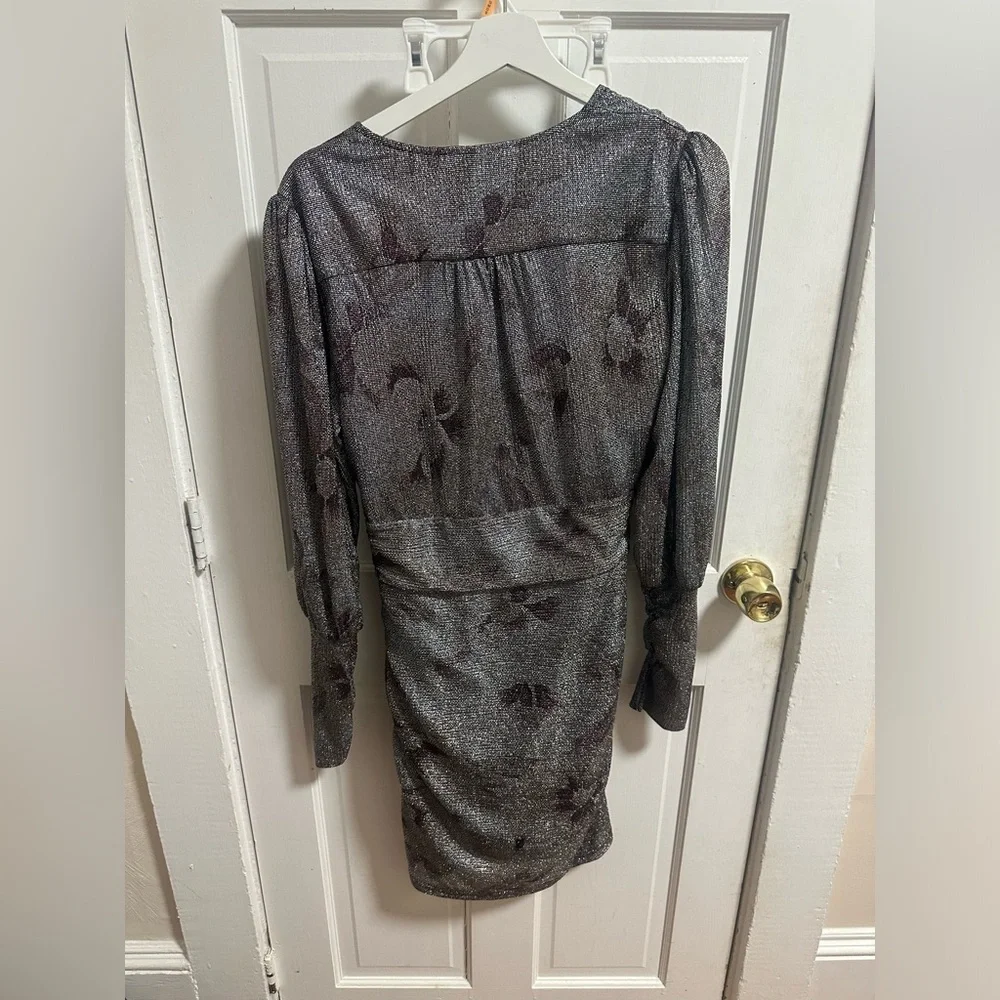 NWOT ba&sh Black Robe Lizie dress size 3 MSRP $465 - Picture 6 of 7